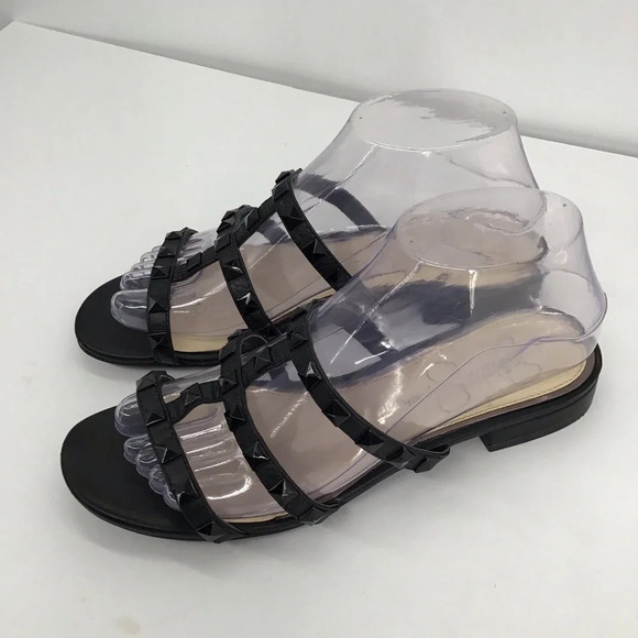 Jessica Simpson CAIRA Flat Studded Slip-In Slide Sandal Black Modern Size 7.5 - Picture 3 of 9